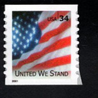 1868399418 2001 SCOTT 3550  (XX) POSTFRIS MINT NEVER HINGED - FLAG UNITED WE STAND - Unused Stamps