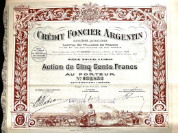 Crédit Foncier Argentin S. A., Action 1920 - Banque & Assurance