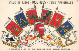 BELGIQUE - Ville De Liège - 1830 - 1905 - Fêtes Nationales - Carte Postale Ancienne - Liège
