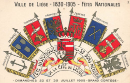 BELGIQUE - Ville De Liège - 1830 - 1905 - Fêtes Nationales - Carte Postale Ancienne - Liege