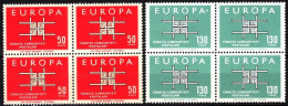 TURKEY 1963 EUROPA. Complete Set. BLOCKS Of 4v, MNH - 1963
