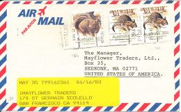 Australia Air Mail Cover Sent To USA Rydalmere NSW 1983 - Briefe U. Dokumente