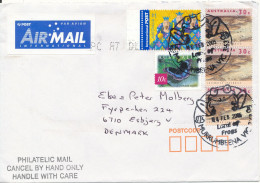 Australia Cover Sent To Denmark 18-2-2005 With Special Hand Cancel - Lettres & Documents