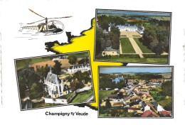 CPSM Champigny Sur Veude Multivue - Champigny-sur-Veude