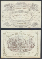 Gent, Goud- En Zilversmits, Société Des Regates à Gand, Pension Josse, Société Royale D'histoire Naturelle, Circa 18 X13 - Autres & Non Classés