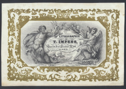 Gent, Lithografie De T. Impens, Impression Du Dessin En Tous Genres, 24 X 16cm (1 Stuk) - Altri & Non Classificati