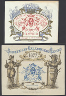 Gent, Nieuwjaarswensen 1875, 1876 En 1877, Société Le Carabiniers Gantois, Alle Ongeveer Tussen 15 X 11 Cm En 17 X 14 Cm - Other & Unclassified