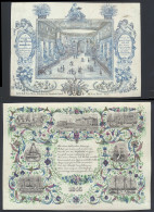 Gent, Sociétés Royales De Botanique Et Des Concerts Du Casino, Societeyt Stukwerkers 1845, Mel Van Bleyenberghe (kopersl - Otros & Sin Clasificación