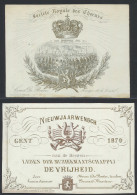Gent, Van Visitekaartformaat Tot Postkaartformaat, O.a. Société Royale Des Choeurs, Nieuwjaarwens 1870, Van Crombrugghe' - Other & Unclassified