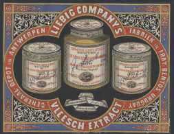 Diverse, Gekleurde Publiciteit, Circa Jaar 1874, A4-formaat + Idem Dito, 1 Op Postkaartformaat En 2 Afgesneden? Oude Lie - Liebig