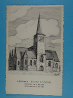 Lessines Eglise St- Pierre Détruite Le 11 Mai 1940 Restaurée Le 22 Mai 1952 - Lessen