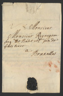 1715, Voorloper Met Inhoud Uit Antwerpen, Naar Bruxelles, Portcijfer '6' (in Zwarte Inkt), Rechtgezet Naar '2', Mooie La - 1714-1794 (Oesterreichische Niederlande)