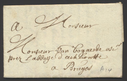 1719, Mooie Voorloper (met Inhoud) Uit Ypres 17/7/1719, Naar Bruges, Zm. - 1714-1794 (Paises Bajos Austriacos)