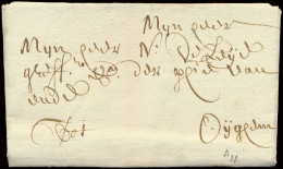 1725, Mooie Voorloper (met Inhoud) Thielt 21/6/1725, Naar Ooigem, Portmarkering Ontbreekt, Zm. - 1714-1794 (Paises Bajos Austriacos)