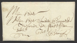1726, Mooie Voorloper (met Inhoud) Uit Gand 18/11/1726, Naar Bruges, Zm. - 1714-1794 (Austrian Netherlands)