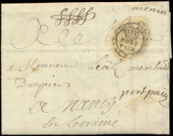 1747 Voorloper Met Inhoud De Menin Le 2 Sept 1747 Door Een Militair, Handgeschreven Menin. Transit Dubbelringstempel In  - 1714-1794 (Austrian Netherlands)