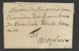 1768 Bodebrief Met Inhoud Uit Antwerpen Op 16 Augustus 1768 En Gericht Aan De Dienende Kerkckmeesters Der Parochiale Ker - 1714-1794 (Paises Bajos Austriacos)