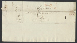 Franse Periode, 24 Documenten Bruxelles, Courtrai, Gand En Mons, Leuk Geheel, Zm/m. - 1794-1814 (French Period)