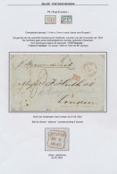 1842 Mooie Brief Uit Anvers Op 01.05.1842 Naar London, Met PF Stempel In Rood In Kader, Op De Rectozijde Is De Britse Po - 1830-1849 (Unabhängiges Belgien)