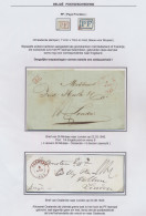 1842 Mooie Brief Van Sint-Niklaas Op 02.03.1842 Naar London Met Rode Ingekaderde PF Stempel, Detail Toelichting Is Bij H - 1830-1849 (Belgica Independiente)