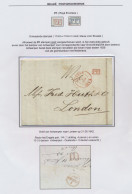 1842 Mooie Brief Uit Anvers Op 21.06.1842 Naar London, Met PF Stempel In Rood In Kader, Op De Rectozijde Is De Britse Po - 1830-1849 (Belgique Indépendante)