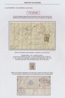 1834 Brief Van Antwerpen 24.06.1834 Naar Aberdeen (Schotland) En Een Mooie Rode Naamstempel FCO Ostende, Bijkomend Port  - 1830-1849 (Belgique Indépendante)