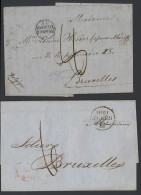 1842/1862 Studielotje Van Zeven Mooie Brieven Tussen België En Groot-Brittannië, Zm - 1830-1849 (Independent Belgium)