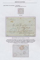 1849 Brief Uit Sheffield Via Oostende Naar Henri-Chapelle (distributie) Op 11.01.1849, Rode Dubbelringstempel Angleterre - Otros & Sin Clasificación