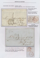 1851 Twee Brieven Uit Londen (bijkantoor Lombard Street) Op 19.12.1851 En 31.01.1851 Via Oostende Met Rode Stempel Angle - Otros & Sin Clasificación