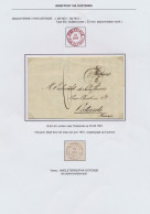 1851 Brief Uit Londen Naar Oostende Op 20.08.1851 En Rode Dubbelringstempel Van Angleterre Par Ostende (23 Mm), Zm - Otros & Sin Clasificación