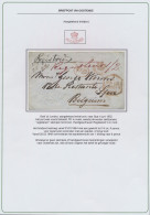 1852 Brief Uit Engeland, In Juni 1852, Aangetekend Enkel Port Naar Spa Met Rode Stempel Registered Met Kroon, Zm - Altri & Non Classificati