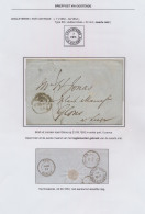 1853 Brief Uit Londen Via Ostende Naar Glons Op 23.09.1853, Zwarte Dubbelringstempel Van ‘Angleterre Par Ostende’ (23 Mm - Otros & Sin Clasificación