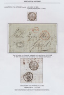 1858 Brief Uit Londen Via Oostende Naar Gent Op 16.01.1858 Met Rode Ovale PD Stempel En Zwarte Dubbelringstempel ‘Anglet - Autres & Non Classés