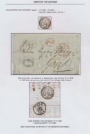 1858 Brief Uit Londen Via Oostende Naar Gent Op 16.01.1858 Met Rode Ovale PD Stempel En Zwarte Dubbelringstempel ‘Anglet - Other & Unclassified