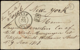 1861 Brief Warsage (met Landelijke Postbusletter F In Cirkel) Via Oostende (dagtekeningstempel Als Grenskantoorstempel)  - Sonstige & Ohne Zuordnung