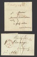 Twee Mooie Brieven Uit Brussel In 1830 En 1819 Naar Peruwelz En Neuf-Château, Beide Met Een Verschillende Mooie Griffe N - Other & Unclassified