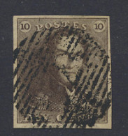 N° 1d 10c. Sepiabruin, Zeer Goed Gerand En Centrale Ogenvrije Afst., Zm (OBP €100) - 1849 Hombreras