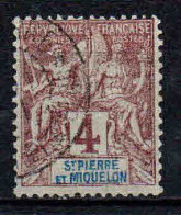 St Pierre Et Miquelon    - 1892 - Type Sage  - N° 61 - Oblit - Used - Used Stamps