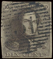 N° 1 10c. Bruin, Zeer Goed Gerand En Zeer Mooie Centrale, Ogenvrije Afst. P.31-Deynze, Zm (OBP €90 + COBA €34) - 1849 Hombreras