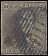 N° 1c 10c. Donkerbruin, Goed Gerand En Mooie Centrale Afst. P.116-Thourout, Zm (OBP €95 + COBA €60) - 1849 Mostrine