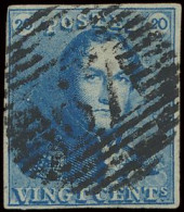 N° 2 20c. Blauw, Goed Gerand En Zeer Mooie Centrale Afst. P.67-Laroche, Zm (OBP €60 + COBA €75) - 1849 Hombreras