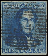 N° 2A 20c. Blauw, Goed Gerand En Zeer Mooie Centrale, Ogenvrije Afst. P.34-Dison, Zm (OBP €60 + COBA €75) - 1849 Epaulettes