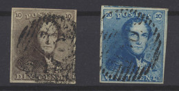 N° 1 + 2, Beide Goed Gerand En Licht Gest., Zm (OBP €150) - 1849 Epaulettes