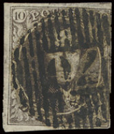 N° 6 10c. Bruin, Volrandig, Met Mooie Centrale Distributiestempel D.70-Braine-L'alleud, Zm (OBP €10 + COBA €10) - 1851-1857 Medallones (6/8)