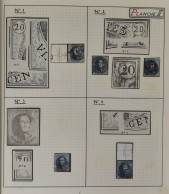 N° 7 (343x), Studieverzameling Vd Volledige Plaat II (zegels 1-200) Met 318 Losse Zegels En 25 Zegels Op Brief, In 2 Oud - 1851-1857 Medaglioni (6/8)