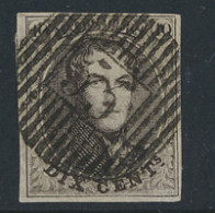 N° 10 10c. Bruin, Zeer Goed Gerand En Prachtige Centrale Afst. D.55-Waerschoot, Zm (OBP €10 + COBA €15) - 1957