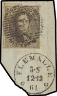 N° 10 10c. Bruin Op Fragment Met D.111-Flemalle, Zm (OBP €10 + COBA €30) - 1957