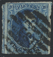 N° 11 20c. Donkerblauw, Breed Gerand Met Gebuur, 8-balkenstempel P.183-Londerzeel, Zm (OBP €10 + COBA €50) - 1957