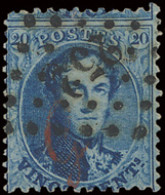 N° 15A Guillochin 20c. Blauw Met Fotocertificaat Kaiser, Zm (OBP €340) - Zie Foto Kaft. - 1863-1864 Medallones (13/16)