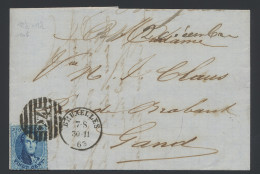 1863, N° 15 20c. Blauw Met Lichte, Ogenvrije Stempel, Zm/m - 1863-1864 Medallions (13/16)